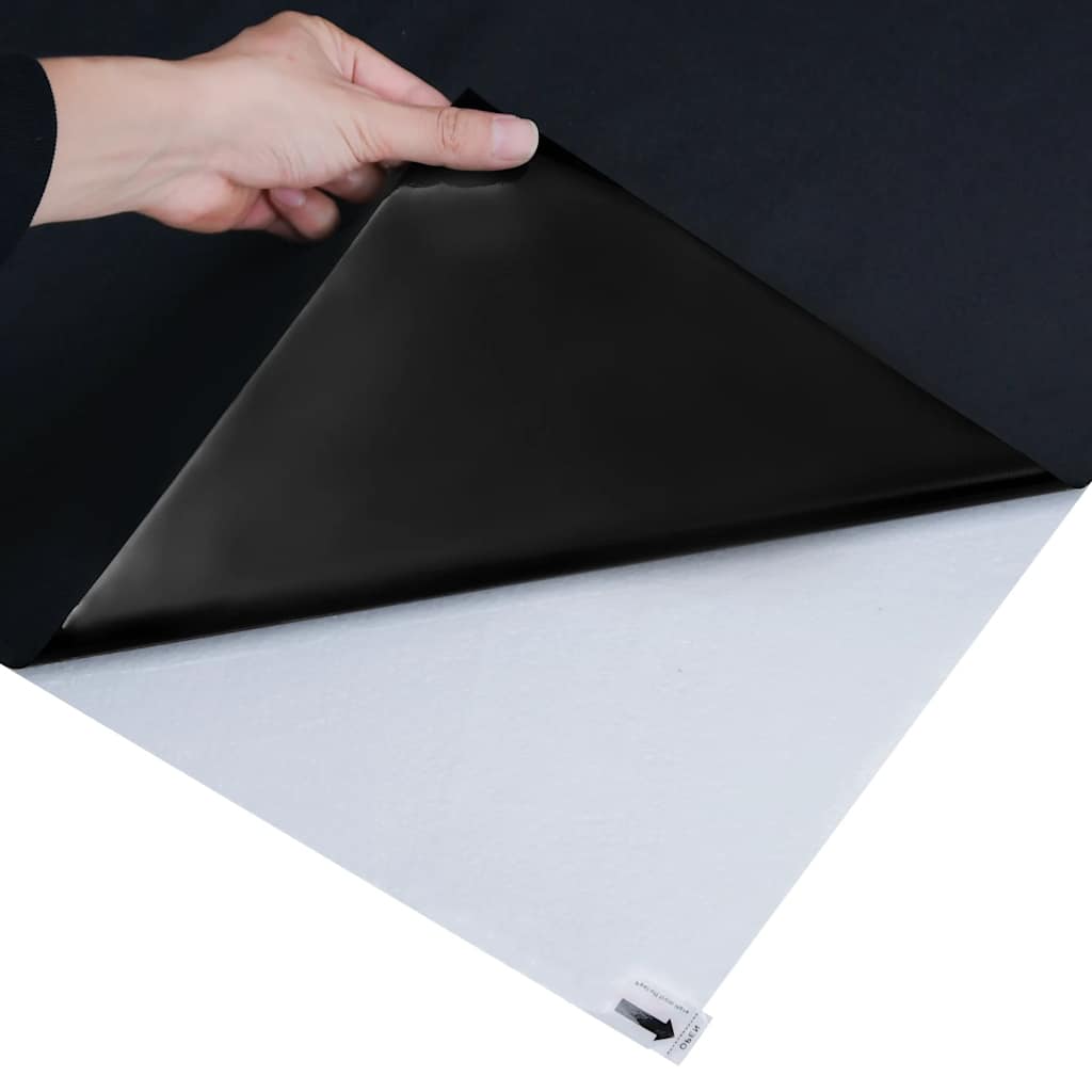 Window Films 3 pcs Static Frosted Black PVC